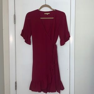 Maroon Gianni Bini Wrap Dress